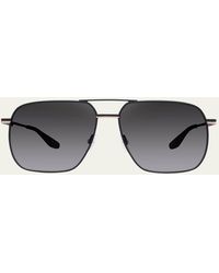 Barton Perreira - Royale Titanium Aviator Sunglasses - Lyst