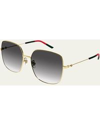 Gucci - GG Metal Butterfly Sunglasses - Lyst