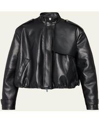 Toccin - Alyssa Stand-Collar Faux Leather Jacket - Lyst