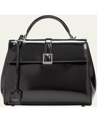 Saint Laurent - Le Fermoir Small Top-handle Bag In Spazzolato Leather - Lyst