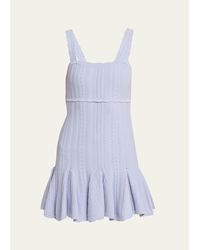 LoveShackFancy - Tabatha Pointelle Knit Mini Dress - Lyst