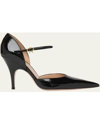 Gianvito Rossi - 95Mm Sofia Patent Leather D'Orsay Pumps - Lyst