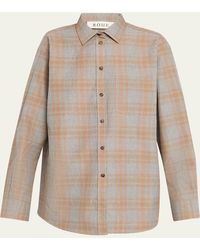Rohe - Button-Front Check Shirt - Lyst