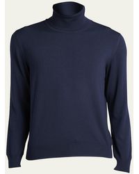 Kiton - Wool Knit Turtleneck Sweater - Lyst