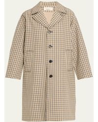 6397 - Motaring Check Wool Coat - Lyst