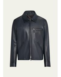 Berluti - Full-Zip Leather Jacket - Lyst