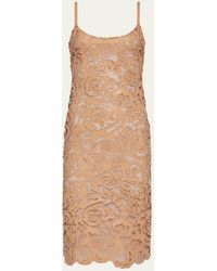 L'Agence - Kazuko Lasercut Midi Dress - Lyst