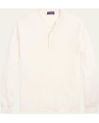 Ralph Lauren Purple Label - Cotton And Mulberry Silk Henley Shirt - Lyst