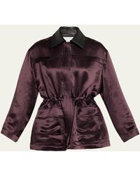 Maria McManus - Drawstring Satin Parka Jacket - Lyst