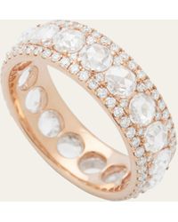 64 Facets - 18k Rose Gold Linear Diamond Eternity Ring - Lyst