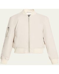 SPRWMN - Leather Classic Bomber Jacket - Lyst