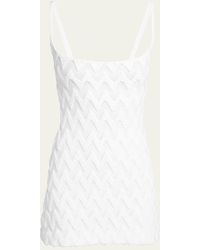 Missoni - Chevron Knit Sleeveless Mini Dress - Lyst