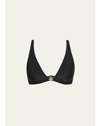 L'Agence - Lexie Solid Bikini Top - Lyst