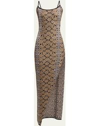 Balmain - Python Knit Maxi Dress - Lyst