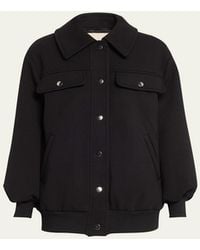 FAZ - Jane Snap-Button Bomber Jacket - Lyst