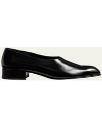 KHAITE - Colt Leather Slip-On Loafers - Lyst