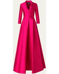 Akris - Pintuck Silk Coat Dress Gown - Lyst