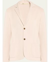 Baldassari - Beige Single-breasted Sweater Jacket - Lyst
