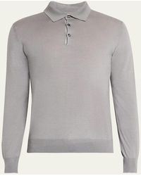 FIORONI CASHMERE - Cashmere And Silk Polo Sweater - Lyst