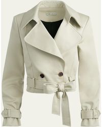 Alice + Olivia - Hayley Cropped Trench Coat - Lyst