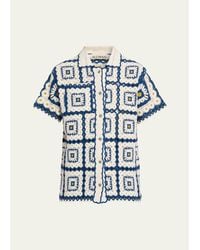 ALÉMAIS - Dolly Crochet Button-Front Shirt - Lyst