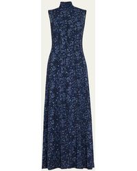 Proenza Schouler - Valentina Printed Jersey Turtleneck Maxi Dress - Lyst