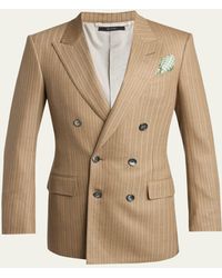Tom Ford - Herringbone Wool Stripe Double-Breasted Sport Coat - Lyst