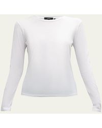 Theory - Tiny Tee Long-Sleeve Cotton T-Shirt - Lyst