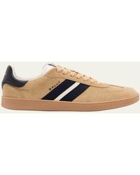 Bally - Retro Crest Suede Low-Top Sneakers - Lyst
