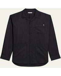 Helmut Lang - Oversized Satin Jacquard Pajama Shirt - Lyst