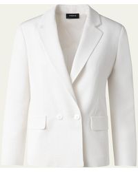 Akris - William Double-Breasted Boyfriend Shantung Silk-Blend Jacket - Lyst