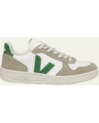 Veja - V-10 Chromefree Leather Low-top Sneakers - Lyst