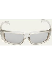 Rick Owens - Rick Clear Frame Square Sunglasses - Lyst