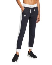 Under Armour Rival Fleece Graphic Novelty Trousers - Black
