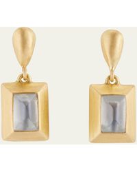 Prounis Jewelry - 22k Mango Moonstone Sugarloaf Capsa Dangle Earrings - Lyst