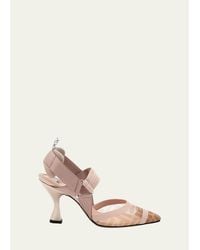 Fendi - Colibri 85Mm Ff Mesh Slingback High-Heel Pumps - Lyst