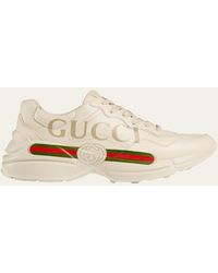 Gucci - Rhyton Logo Leather Sneaker - Lyst