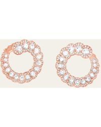 64 Facets - 18k Rose Gold Loop Earrings With Diamonds - Lyst