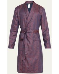 Hanro - Selection Printed Cotton Robe - Lyst