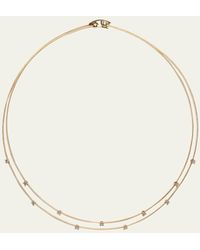 Paul Morelli - 18k Yellow Gold Double Wire Necklace With Diamonds - Lyst