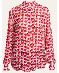 Dries Van Noten - Chowy Sequin Abstract-print Collared Shirt - Lyst