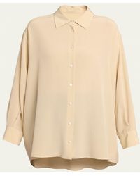 The Row - Luka Oversized Silk Button-Down Shirt - Lyst