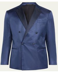 Giorgio Armani - Chevron Double-Breasted Dinner Jacket - Lyst