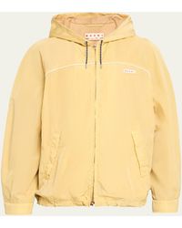 Marni - Logo-Patch Crinkled Nylon Hooded Jacket - Lyst