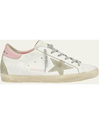 Golden Goose - Superstar Leather Upper And Heel Suede Star And Spur Cream Sole Sneakers - Lyst