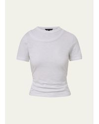 Veronica Beard - Damian Layered Short-Sleeve Knit Top - Lyst