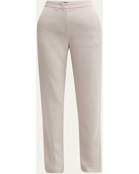 Giorgio Armani - Viscose Cady Straight-Leg Trousers - Lyst