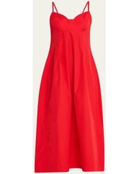 Co. - Bustier-Cut Sleeveless Tton Midi Dress - Lyst