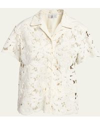 Moncler - Button-Front Crochet Shirt - Lyst