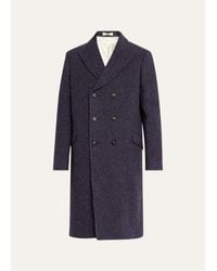 Massimo Alba - Oltremare Wool Double-Breasted Overcoat - Lyst